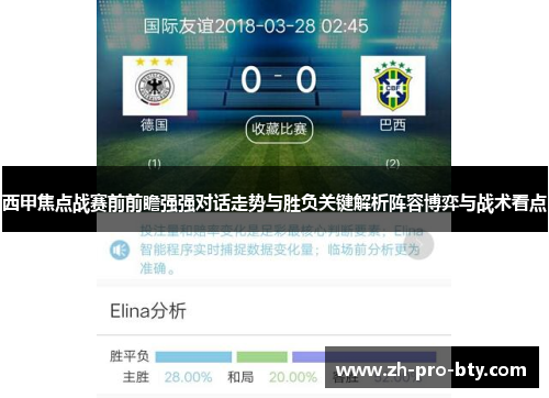 西甲焦点战赛前前瞻强强对话走势与胜负关键解析阵容博弈与战术看点